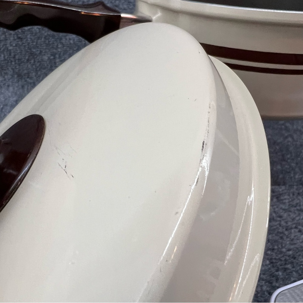 New Masterbilt By MIRRO 2 Quart Covered Saucepan Pan Pot Almond Brown Vintage - Picture 7 of 10